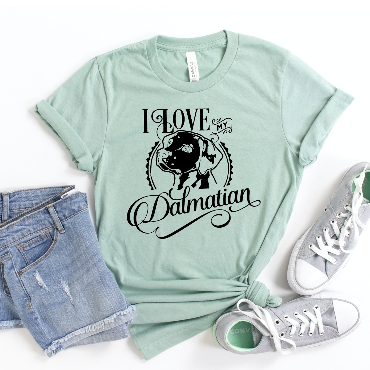 I Love My Dalmatian T-Shirt, Dog Rescue Shirt, Dog Adoption Tee, Dog Owner Gift, Women's Doggy Tshirt, Dog Lover Shirts,