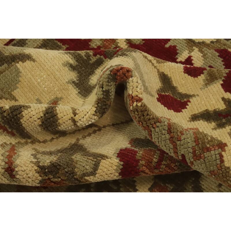 Floral Indian Area Rug 7x10 - 9' 10'' X 6' 6''