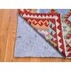 preview thumbnail 3 of 3, Shahbanu Rugs Colorful Geometric Design Natural Wool Reversible Flat Weave Afghan Kilim Hand Woven Oriental Rug (3'4" x 4'9")