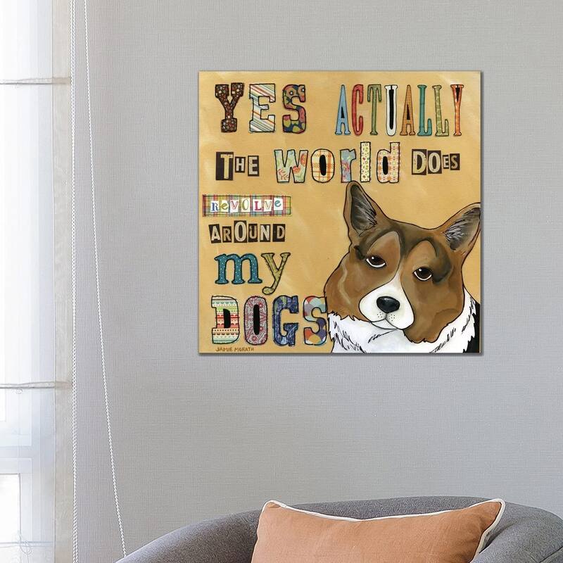 iCanvas "Around My Dog" by Jamie Morath Canvas Print - 26x26x1.5