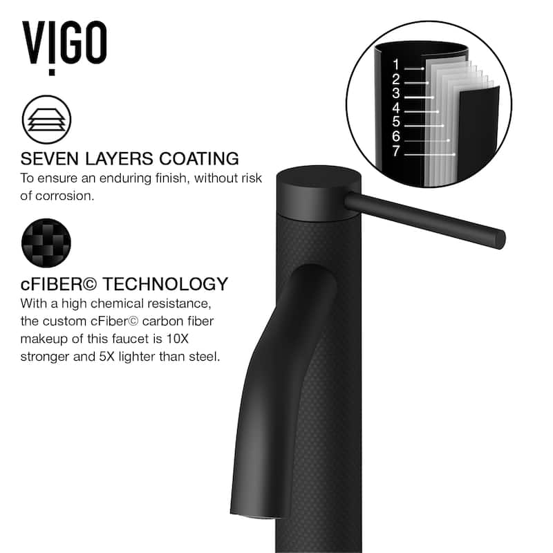 VIGO Lexington 10" H Single Handle Single Hole Bathroom Vessel Faucet