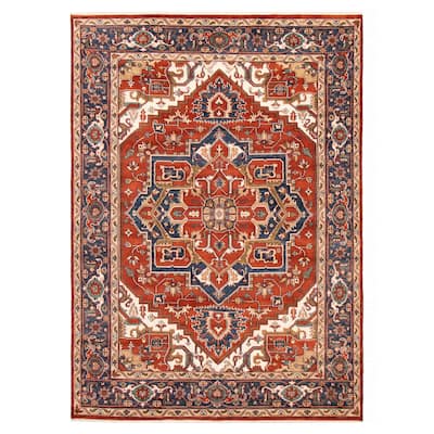 ECARPETGALLERY Hand-knotted Serapi Heritage Dark Copper Wool Rug - 9'10 x 13'9