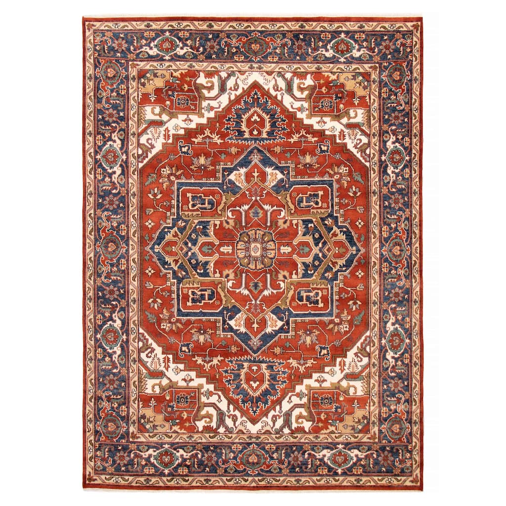 ECARPETGALLERY Hand-knotted Serapi Heritage Dark Copper Wool Rug - 9'10 x 13'9