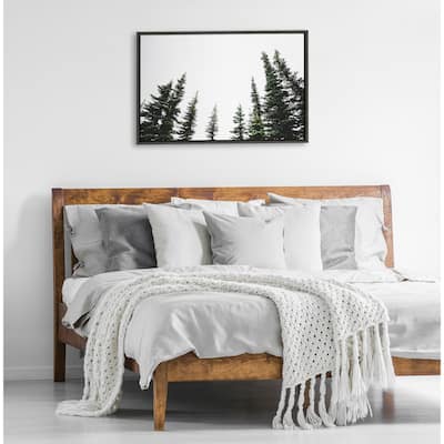 Kate and Laurel Sylvie Evergreens Framed Canvas by Patricia Hasz