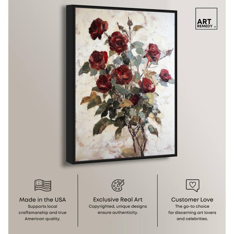 Velvet Vermilion II Canvas by Art Remedy