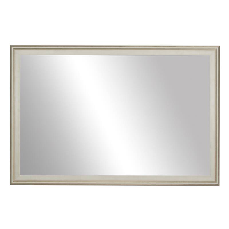 Frame My Mirror Ivory Framed Wall Mirror, Kendall Design