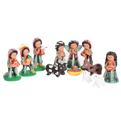 Novica Handmade Christmas In San Antonio Ceramic Nativity Scene