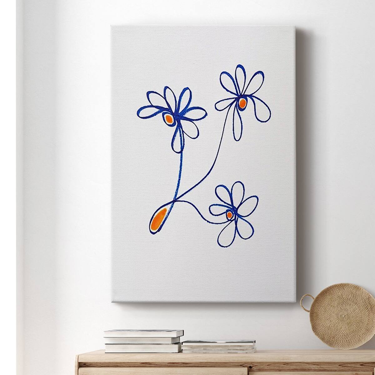 Wobbly Blooms III Premium Gallery Wrapped Canvas Ready to Hang Bed