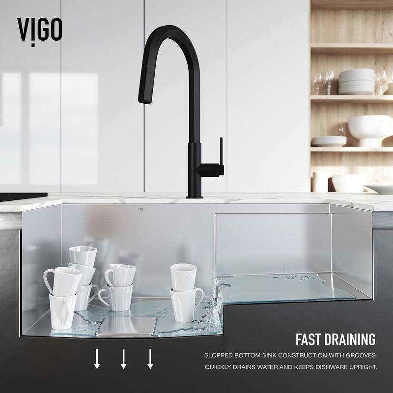 VIGO Hampton Stainless Steel Undermount Workstation Kitchen Sink