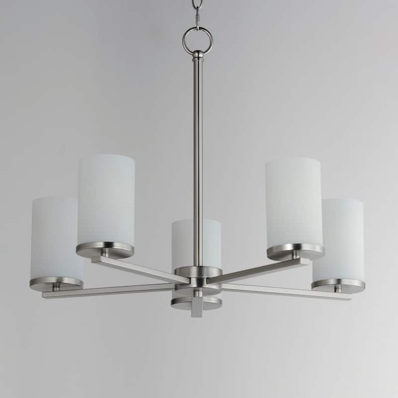 Maxim 10286SW Lateral 5 Light 24" Wide Pillar Candle Style Chandelier