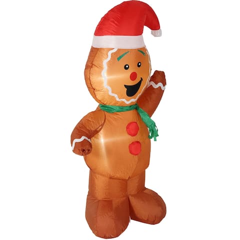 Gingerbread Man Christmas Yard Inflatable Decoration - 50.5"