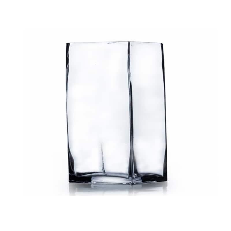 Enova Home Rectangle Shape Clear Glass Vase For Home Garden Decoration - 4.0" W x 8.0" H