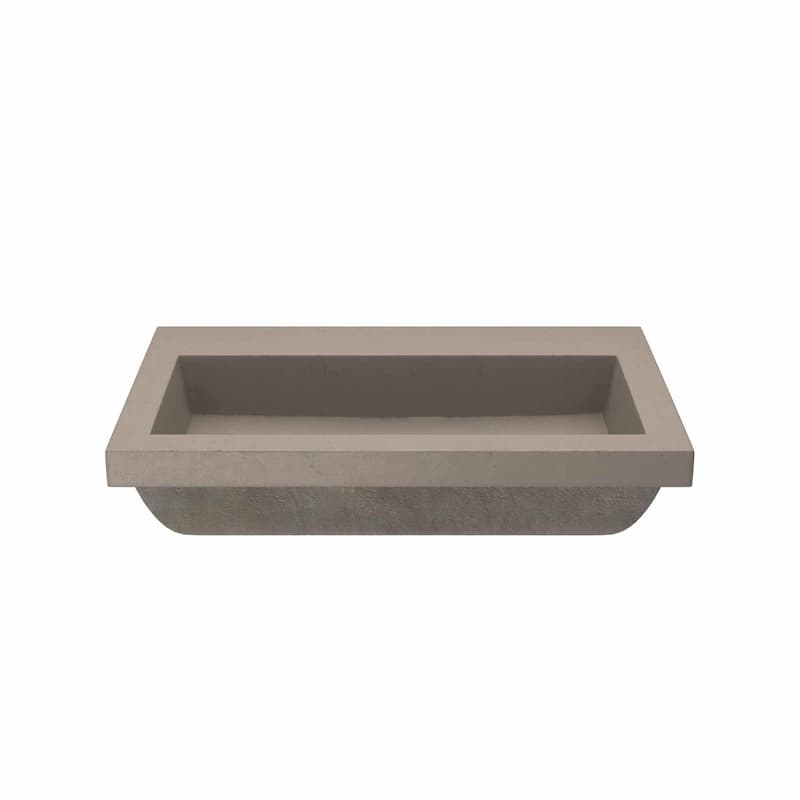 30" NativeStone Trough Drop-in Rectangular Bathroom Sink