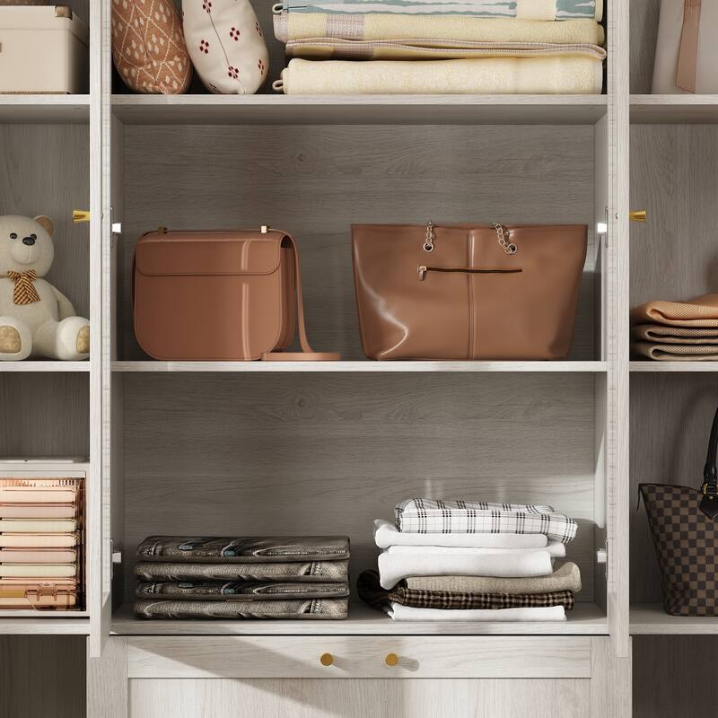 Elegant White Modular Bookcase: Stylish and Flexible Storage Solution for Your Home