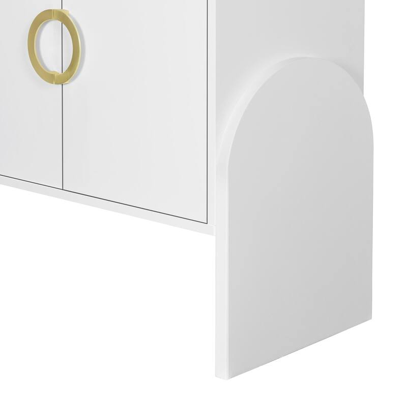 Four-Door Metal Handle Storage Cabinet