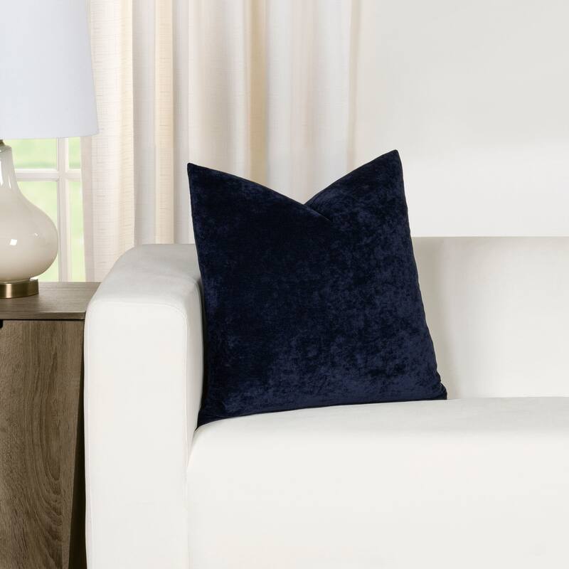 Mixology Padma Washable Polyester Throw Pillow - 16 x 16 - Navy