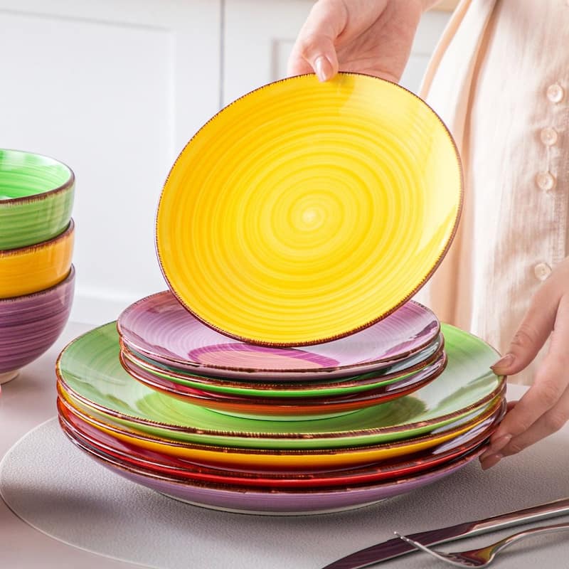 vancasso Bonita Stoneware Handpainted Multicolour Dinnerware Set