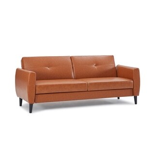 PU Leather Modern Convertible Folding Futon Sofa Bed with Storage Box ...