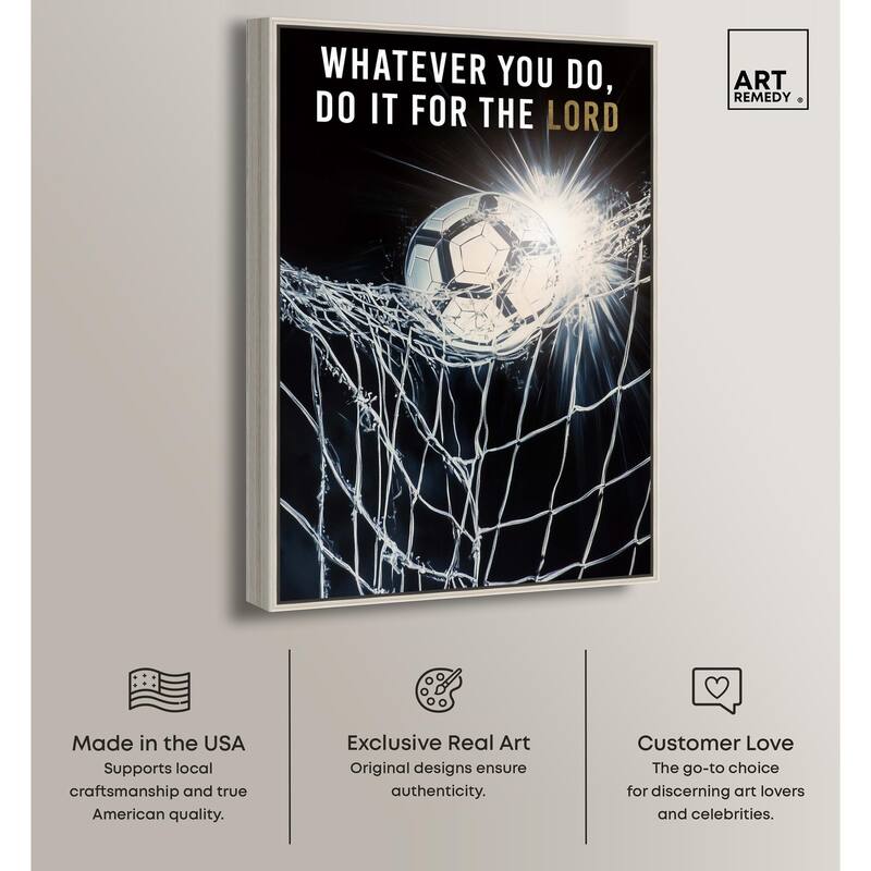 Do it for the Lord Soccer Canvas by Art Remedy