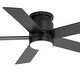 preview thumbnail 13 of 36, 42"/52" Modern Black Flush Mount Ceiling Fan with LED Light and Remote