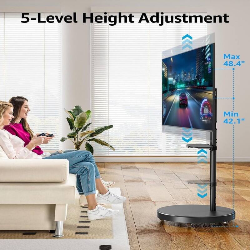 Rolling Mobile TV Cart