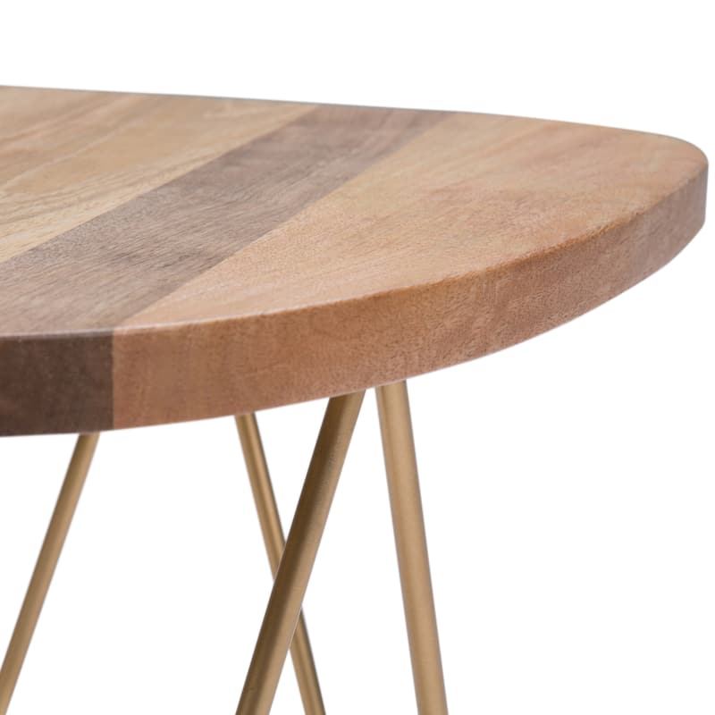 WYNDENHALL Tillman Modern 18 inch Wide Metal and Wood Accent Side Table - 18 W x 18 D x 21 H