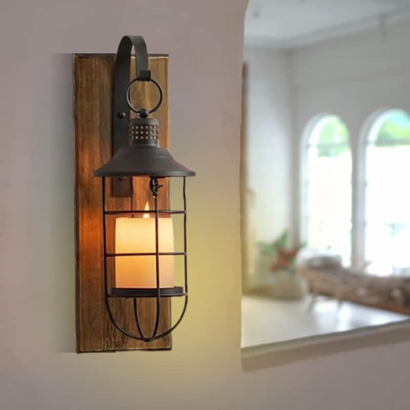 2 Pack home of decor black living room wood wall light