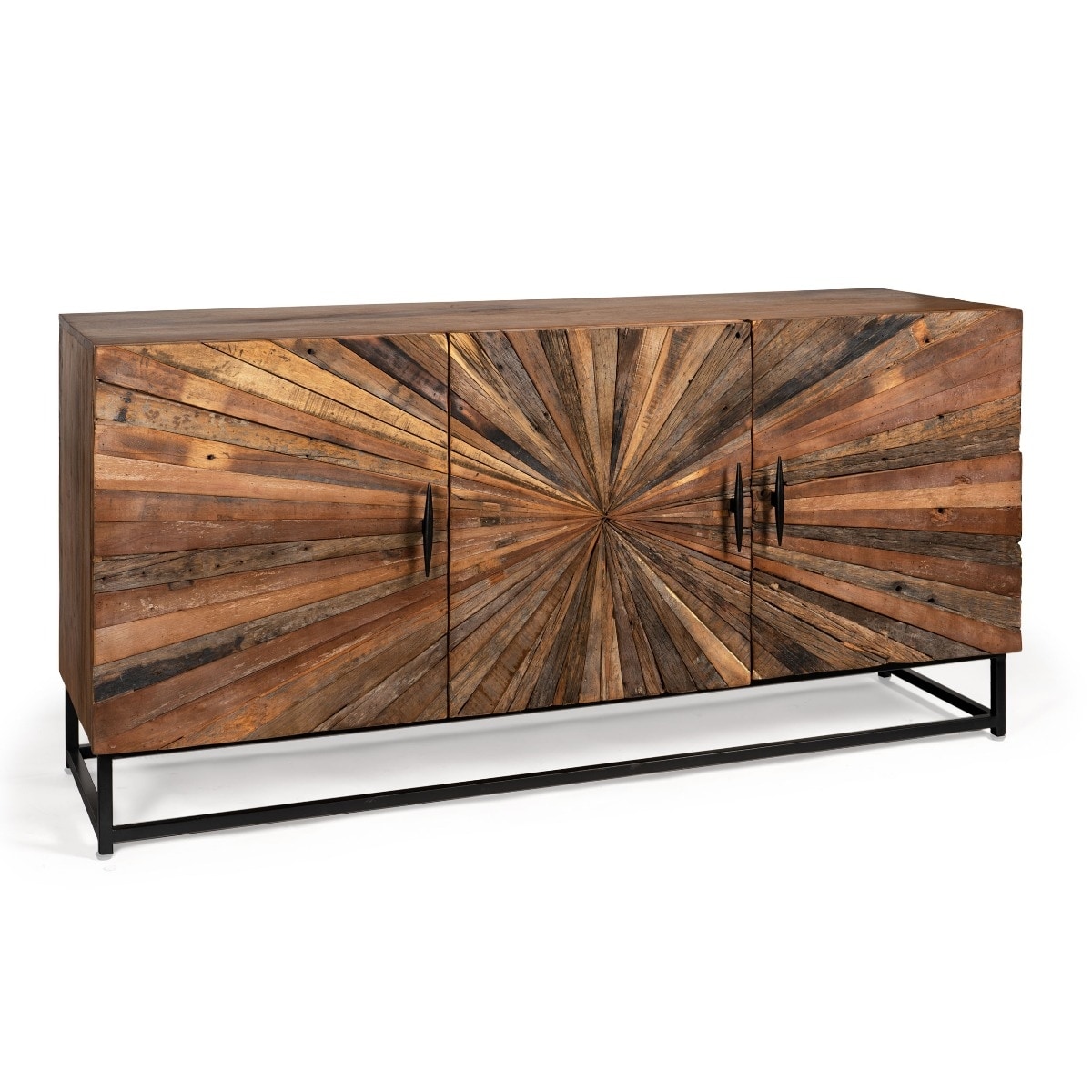 Preston 63" Wide 3 Door Reclaimed Wood Sideboard - 63 x 30