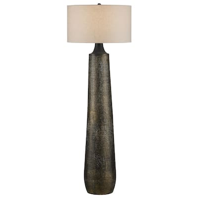 Currey & Company Brigadier Black Floor Lamp - 66"h x 22"dia.