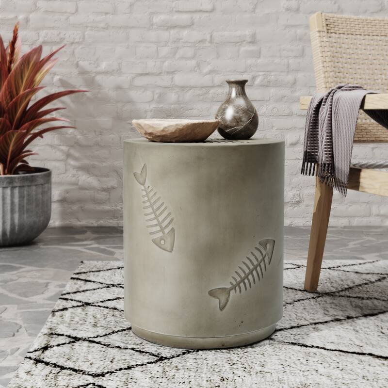 Axel Indoor/Outdoor 16" MGO Light Weight Side Table by Christopher Knight Home - 16.00" W x 16.00" L x 18.96" H