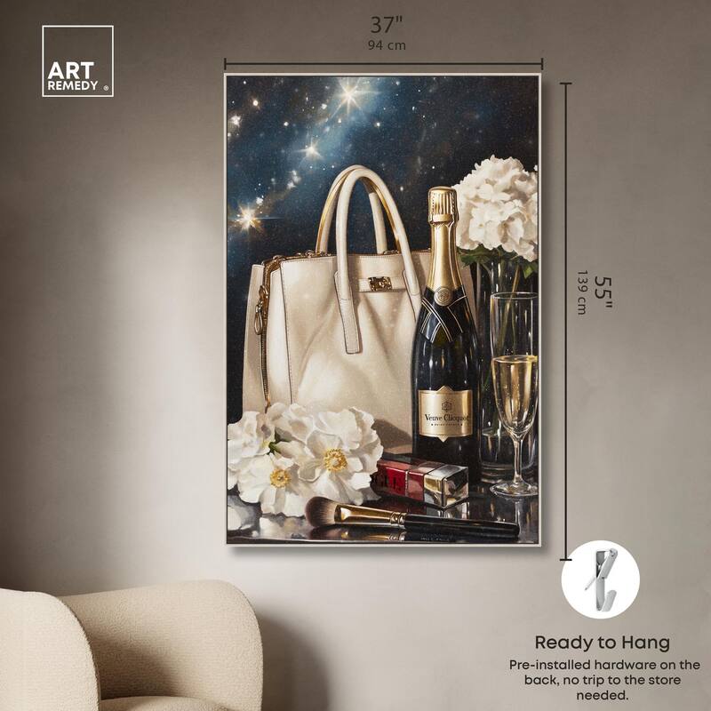 Cheers to Starry Glam Canvas by Art Remedy