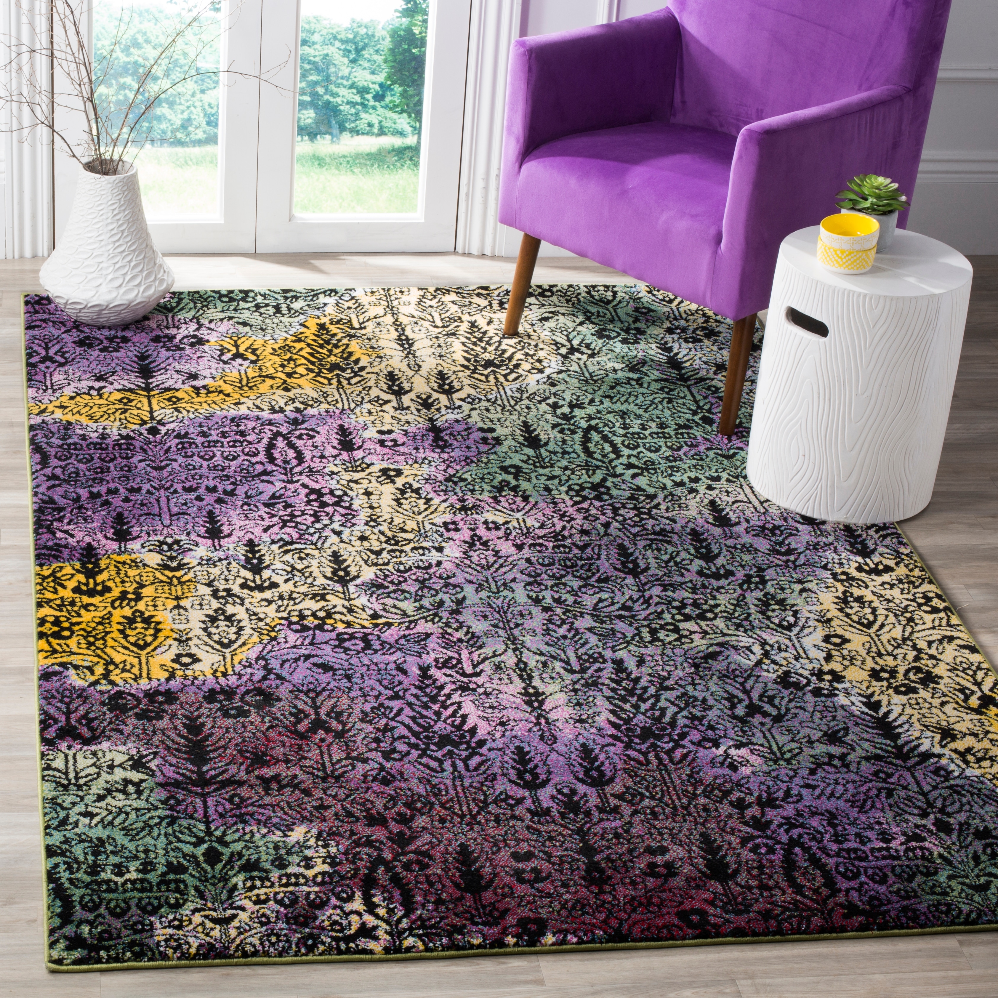 SAFAVIEH Watercolor Isabel Modern Abstract Rug