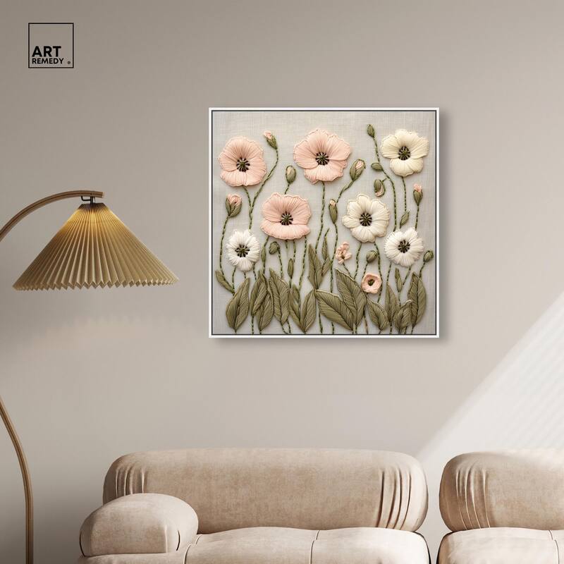 Stitched Serenity I Canvas by Art Remedy