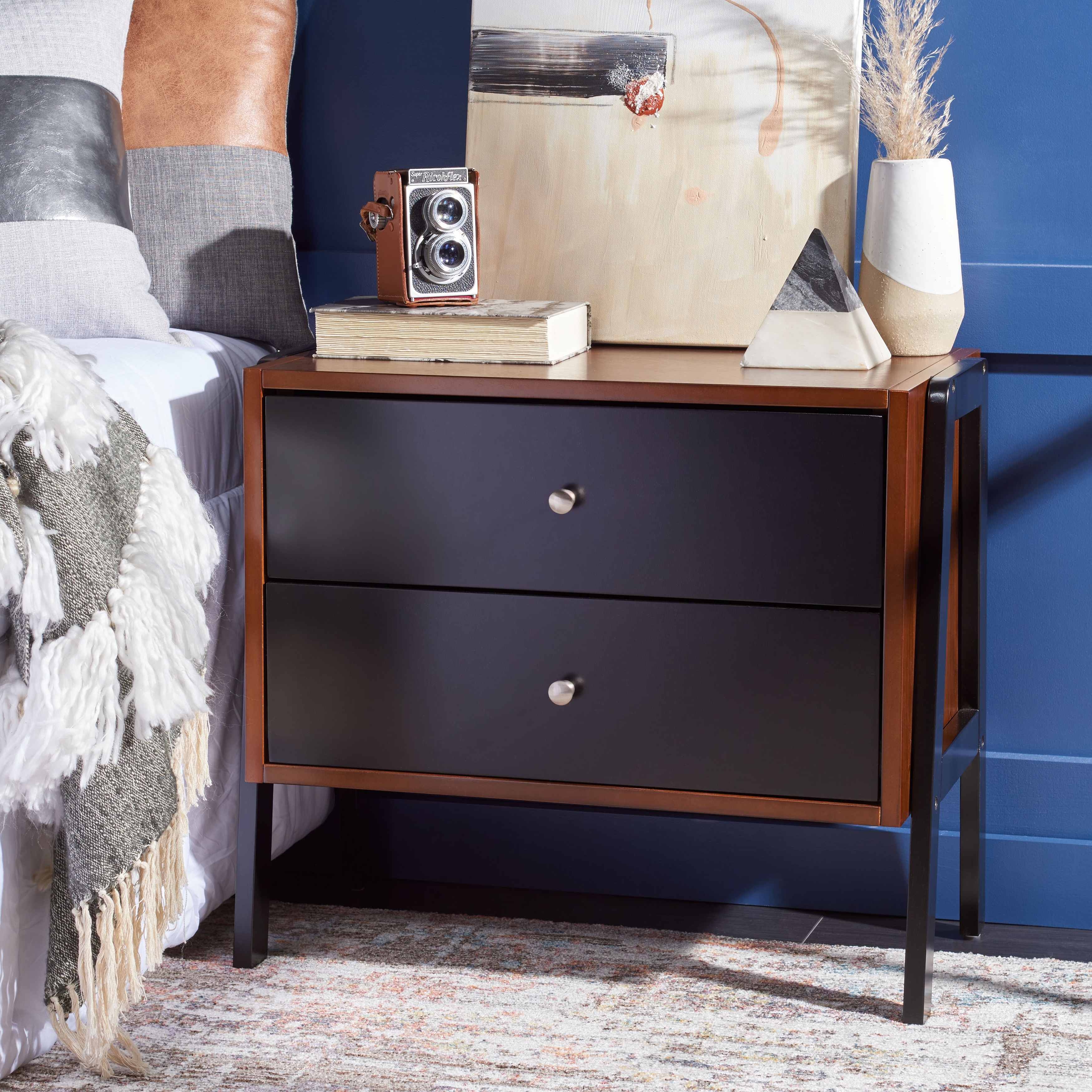 SAFAVIEH Winchester 2 Drawer Accent Table Nightstand