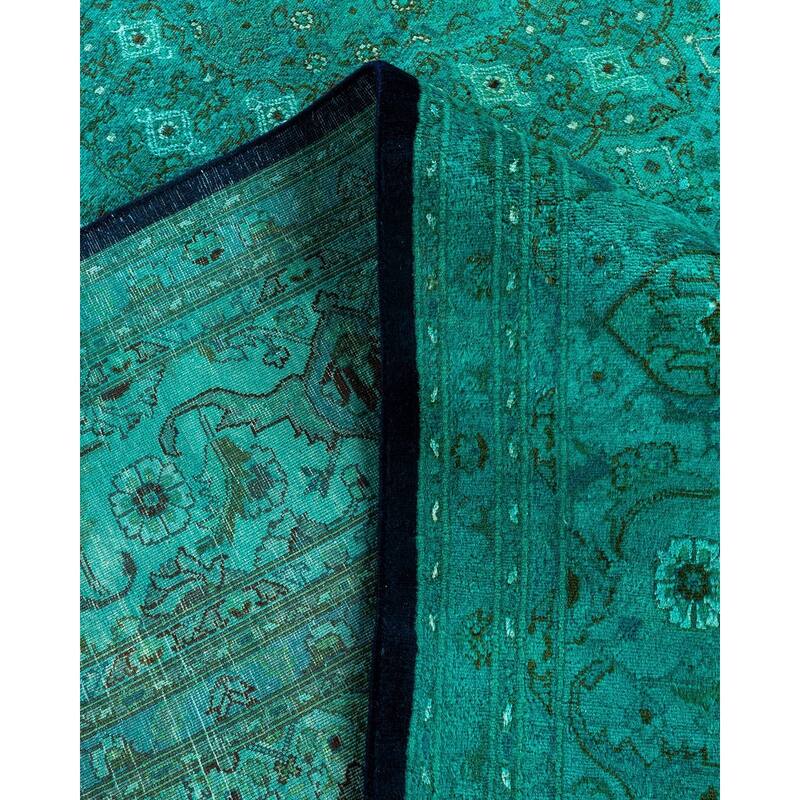 Fine Vibrance One-of-a-Kind Hand-Knotted Area Rug - Blue, 8' 2" x 10' 5" - 8' 2" x 10' 5"