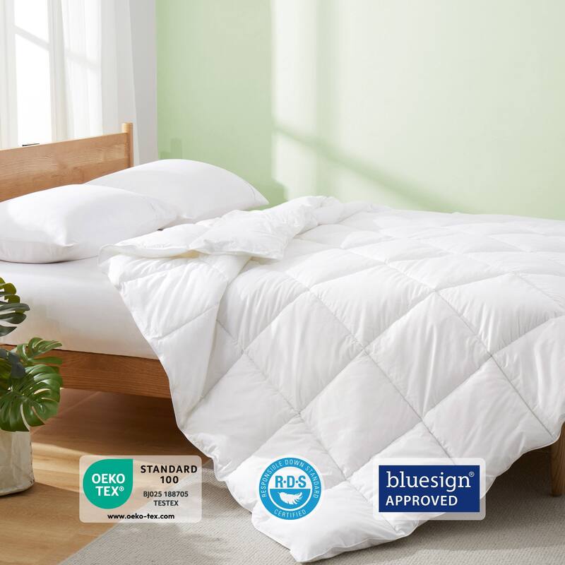 White Goose Feather Down Comforter Duvet Insert Ultra Soft Cover