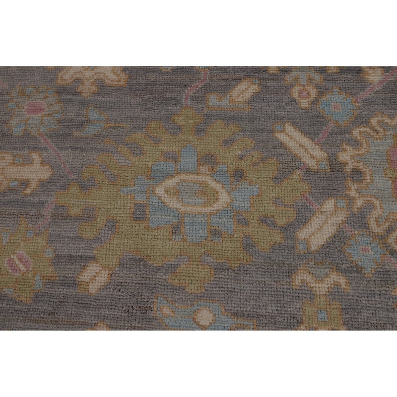 Oushak Turkish Large Area Rug Vegetable Dye Hand-Knotted Wool Carpet - 10'3"x 13'8"