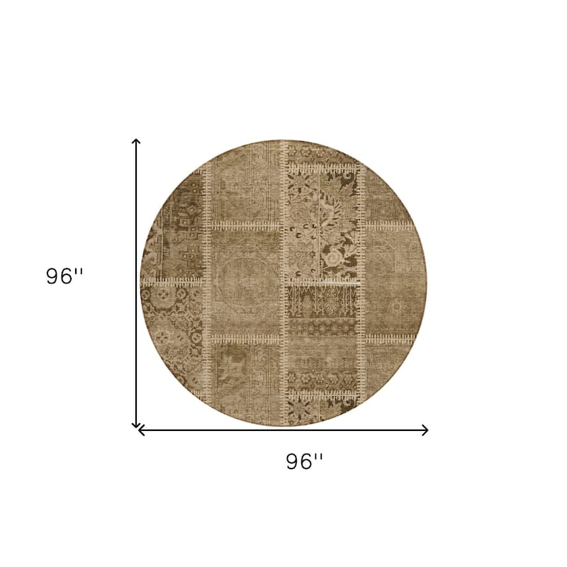 HomeRoots Patchwork Transitional Rectangle Outdoor Rug