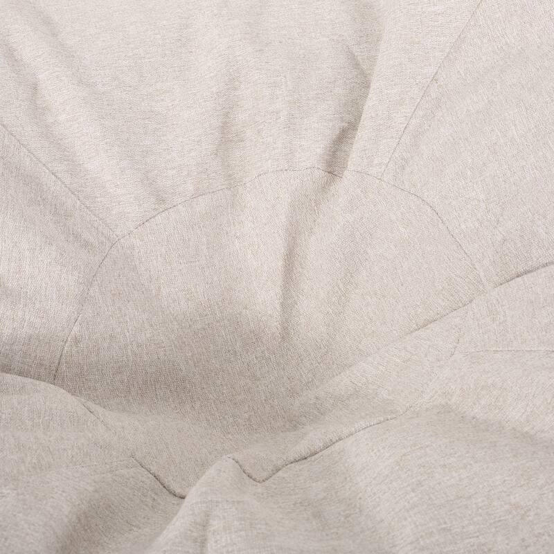 Rounded Bean Bag, Striped With Fabric,For Dining Room, Bedroom etc - Grey - Large