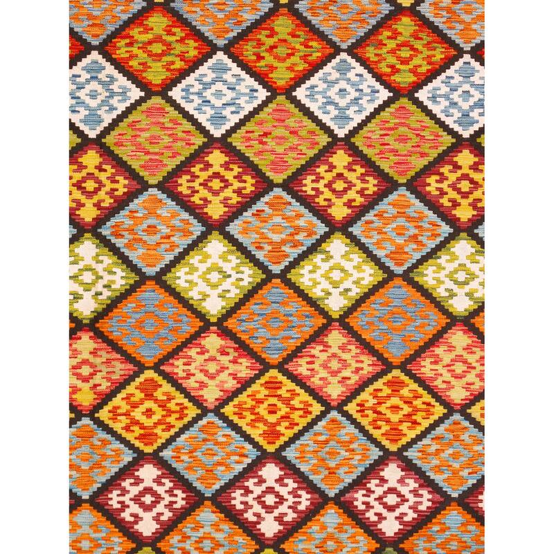 Pasargad Home Kilim Reversible Wool Multicolor Area Rug - 8' 4'' X 11' 2''