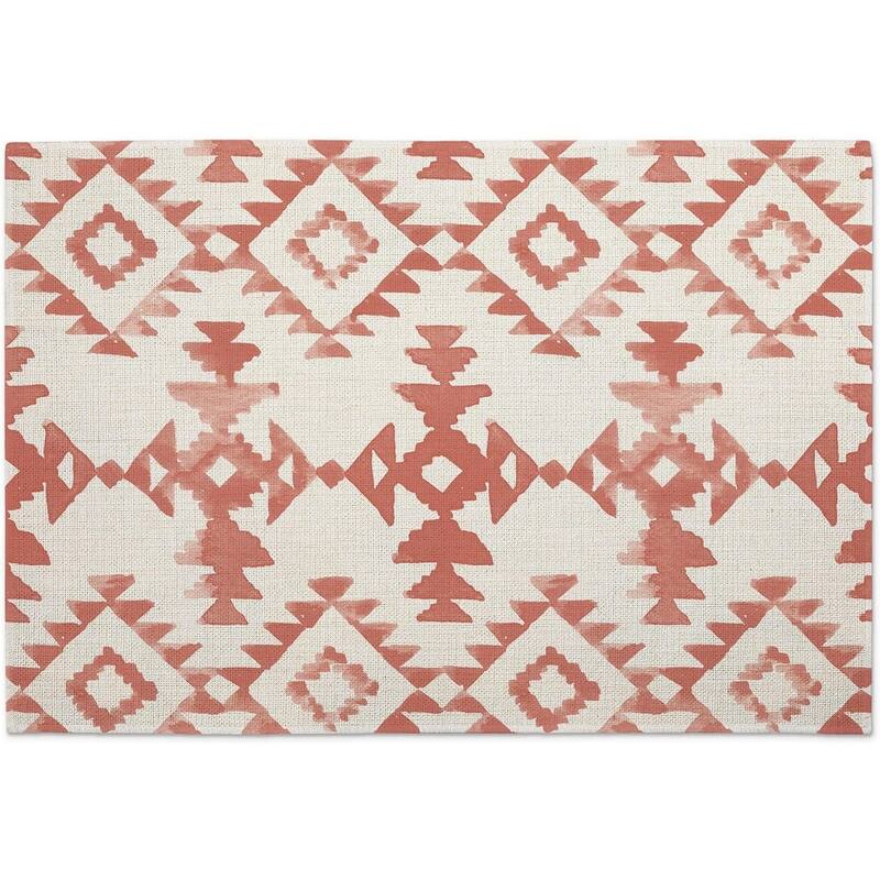 Southwest Flair 4-Pack Poly-Cotton Blend Placemats Manufactured in The USA Machine Washable Dryer Safe - Set of 4 - Multi