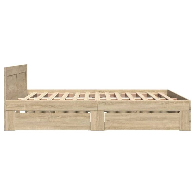 vidaXL Bed Frame 2 pcs Engineered Wood