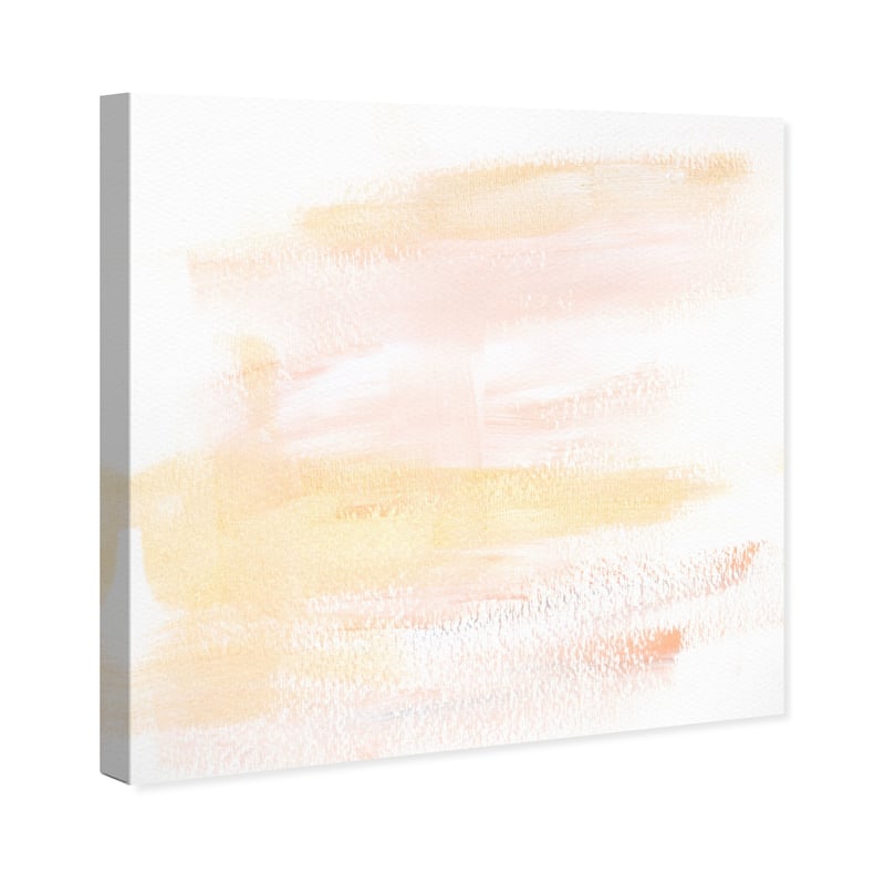 Wynwood Studio Canvas Abstract Bright Day White and Light Orange Modern & Contemporary Wall Art Canvas Print