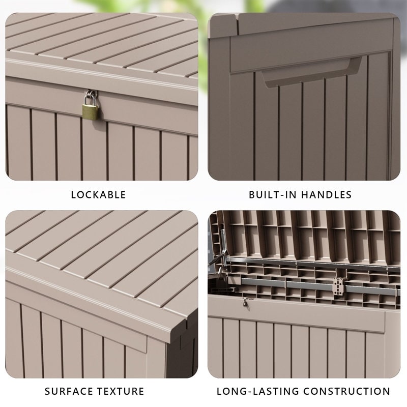 Outdoor Patio Storage Resin Lockable Deck Box - Picture 49 of 100