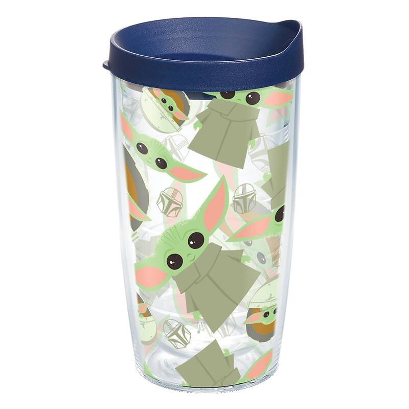 Tervis Star Wars The Mandalorian Child Pattern Made in USA Double Walled Insulated Travel Tumbler, Classic - 16oz