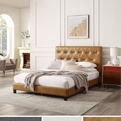 Corvus Somme Tufted Upholstered Platform Bed