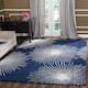SAFAVIEH Handmade Soho Miyase Modern Burst New Zealand Wool Rug - 8'3" x 11' - DarkBlue/Ivory