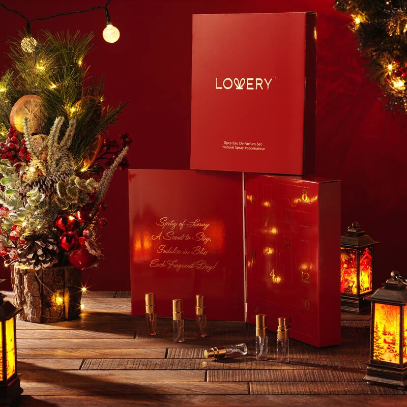 Lovery 12 Days of Glow, 12-Pc. Assorted Sampler Travel Perfume Gift Set