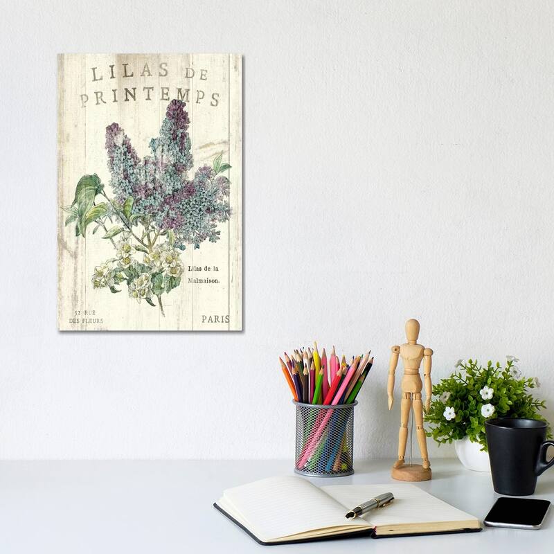 iCanvas "Lilas de Printemps " by Sue Schlabach Canvas Print - 12x8x0.75