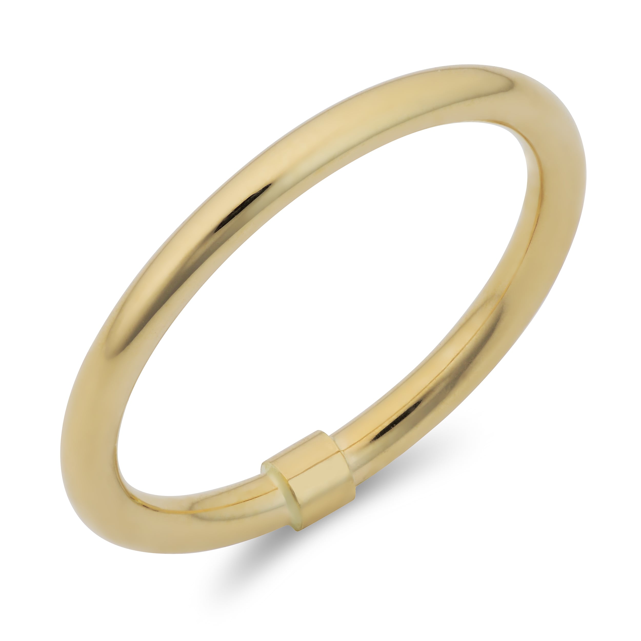 Au Naturale 14k Yellow Gold Polished 2 millimeter Comfort Fit Band Ring for Women (sizes 5-10)
